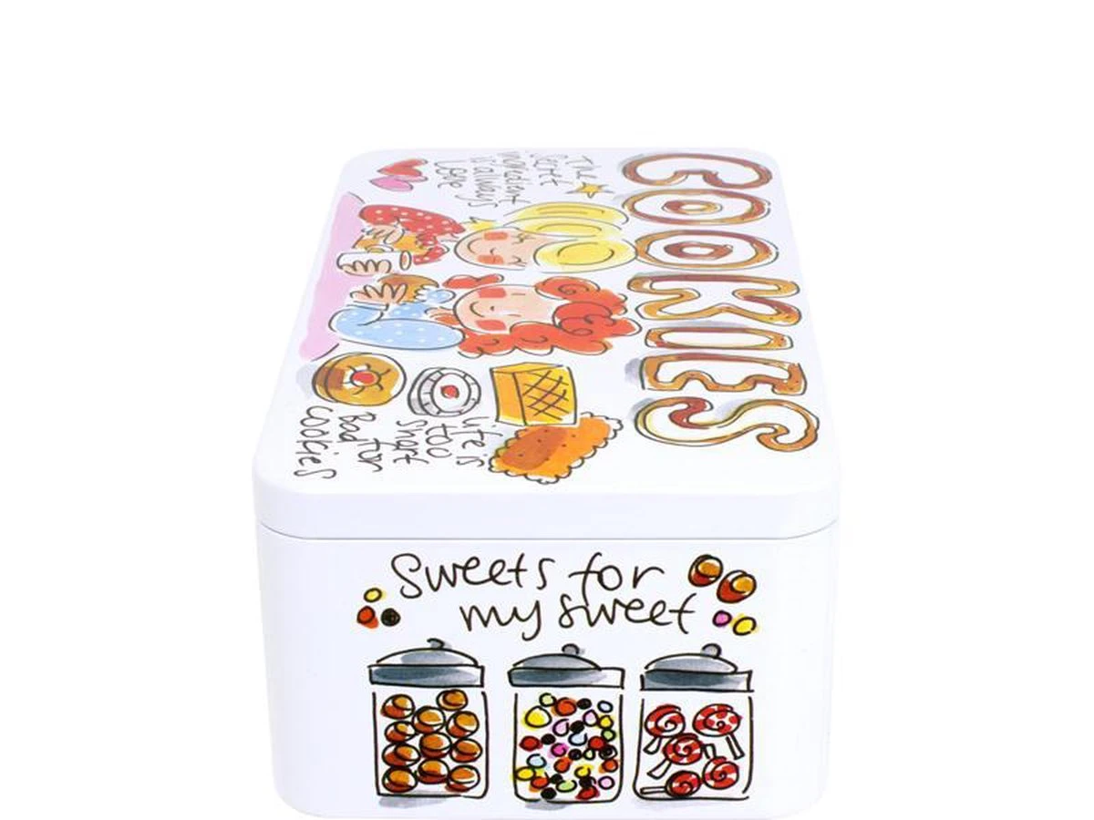 Blond Amsterdam Even Bijkletsen Koektrommel - Blik - 11x20 Cm 2 Blond Amsterdam Even Bijkletsen Koektrommel - Blik - 11x20 Cm - Afbeelding 2