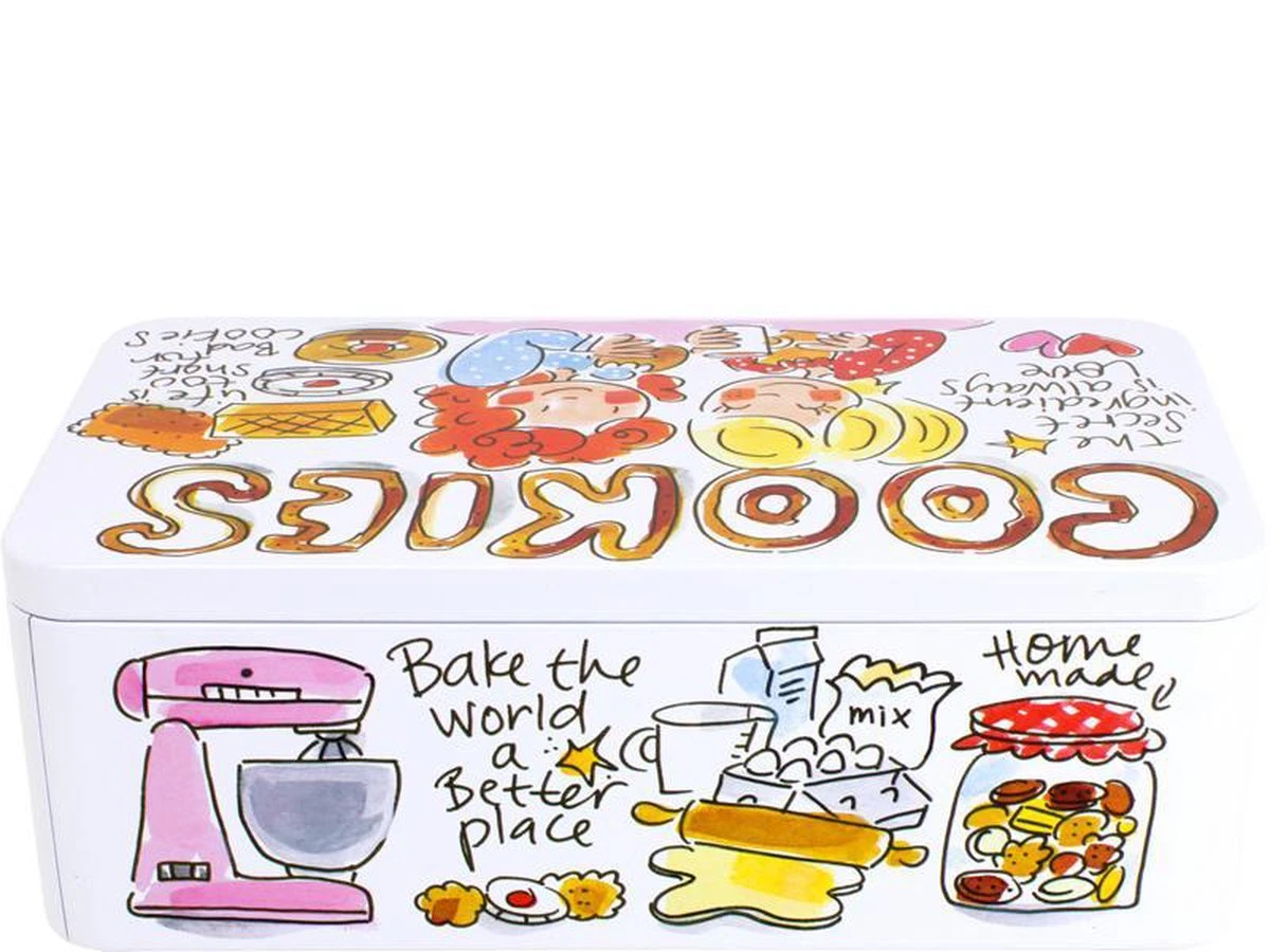 Blond Amsterdam Even Bijkletsen Koektrommel - Blik - 11x20 Cm 5 Blond Amsterdam Even Bijkletsen Koektrommel - Blik - 11x20 Cm - Afbeelding 5