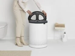 Brabantia Wasmand Met Deksel - 55 L - White / Dark Grey Kunststof Deksel -Thuis Opslag Winkel 1200x900 35