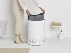 Brabantia Wasmand Met Deksel - 55 L - White / Dark Grey Kunststof Deksel -Thuis Opslag Winkel 1200x900 36