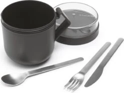 Brabantia Make & Take Soepbeker - 0,6 L - Kunststof - Dark Grey -Thuis Opslag Winkel 1200x902