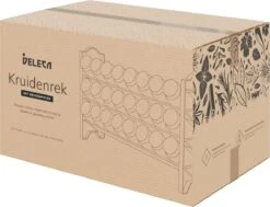 Deleca Kruidenrek Organizer Met 24 Kruidenpotjes - Vierkant - Strooideksel & Labels - Ophangbaar Of Staand - Industrieel / Zwart -Thuis Opslag Winkel 1200x920