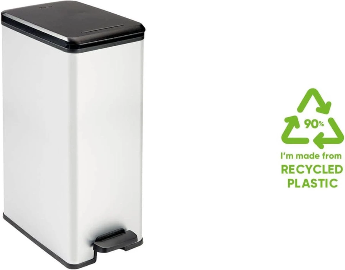 Curver Decobin Slim Prullenbak- 40L - Metallic 16 Curver Decobin Slim Prullenbak- 40L - Metallic - Afbeelding 16