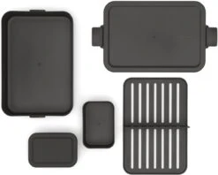 Brabantia Make & Take Bento Lunchbox Incl Bentobox - Large - Kunststof - Dark Grey -Thuis Opslag Winkel 1200x961 1