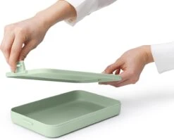 Brabantia Make & Take Lunchbox - Plat - Kunststof - Jade Green 18 Brabantia Make & Take Lunchbox - Plat - Kunststof - Jade Green -Thuis Opslag Winkel 1200x969