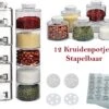 12 Kruidenpotjes - 350ml Inhoud - Keuken - Kruiden - Kruidenrek