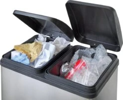 Vuilnisbak 2in1 Recycleer Vuilnisemmer 2x 30L 60 Liter 2 Compartment Pedaalemmer -Thuis Opslag Winkel 1200x976