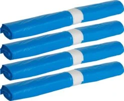 80x Afvalzakken Blauw T25 - 70x110cm - Vuilniszakken 120 Liter
