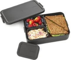 Brabantia Make & Take Bento Lunchbox Incl Bentobox - Large - Kunststof - Dark Grey -Thuis Opslag Winkel 1200x979