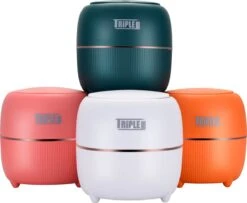 Triple J® Tafelafvalbakje - Aanrecht Afvalbakken - Met Deksel - Prullenbak Voor Tafel - Groen -Thuis Opslag Winkel 1200x984 3