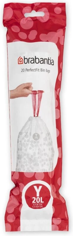 Brabantia PerfectFit Vuilniszakken - 20 L - Code Y - 6 Rollen X 20 Stuks -Thuis Opslag Winkel 370x1200