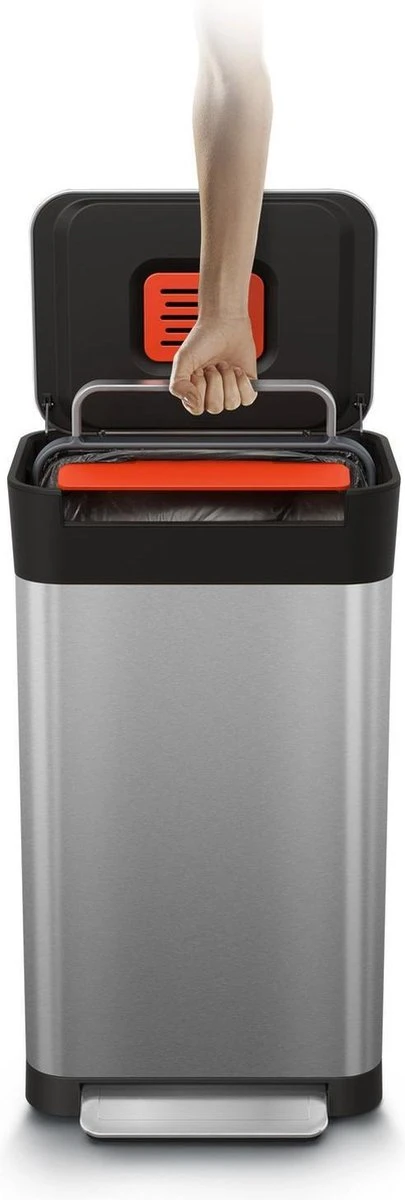 Joseph Joseph Intelligent Waste Prullenbak Titan Slim - RVS - 30 L - Zilver 18 Joseph Joseph Intelligent Waste Prullenbak Titan Slim - RVS - 30 L - Zilver - Afbeelding 18