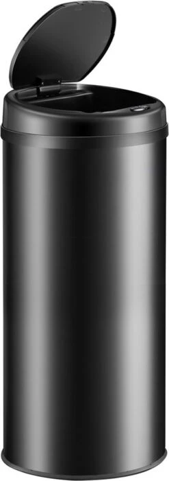 Monzana Prullenbak 56 Liter Inhoud - Met Sensor - RVS Zwart -Thuis Opslag Winkel 423x1200