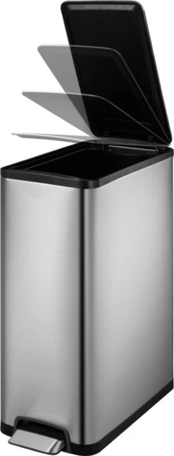 EKO Ecoslim Prullenbak - 2x 20 L - Mat RVS -Thuis Opslag Winkel 459x1200 3