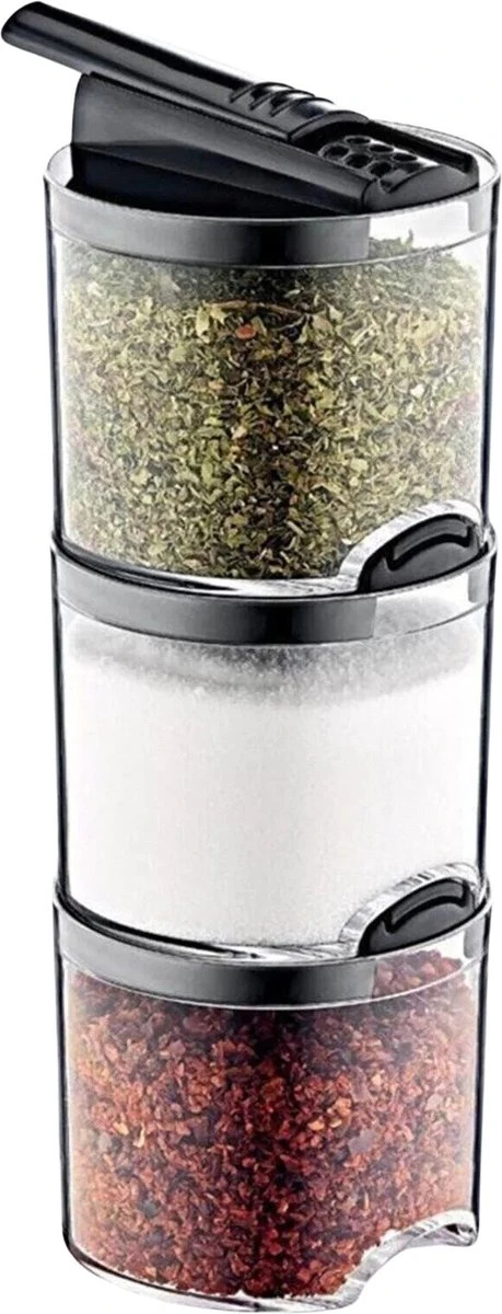 Box Up Kruidenpotjes Set - 4 Delig - 250 Ml - Met Strooideksels - BPA Vrij - Transparant 3 Box Up Kruidenpotjes Set - 4 Delig - 250 Ml - Met Strooideksels - BPA Vrij - Transparant - Afbeelding 3