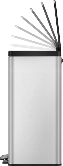 EKO Essential Prullenbak - 2x 20 L - Mat RVS -Thuis Opslag Winkel 461x1200