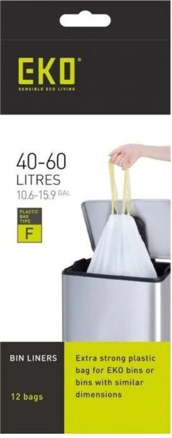 EKO Afvalzakken Type F 40-60 Liter - 6 Rollen Van 12 Zakken