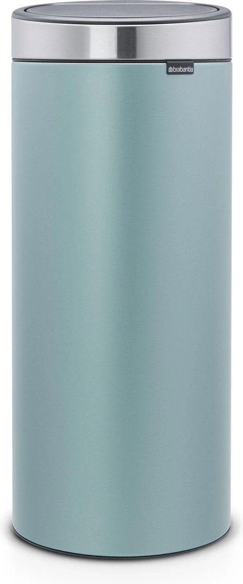 Brabantia Touch Bin Prullenbak - 30 L - Metallic Mint / Matt Steel Fingerprint Proof Deksel 1 Brabantia Touch Bin Prullenbak - 30 L - Metallic Mint / Matt Steel Fingerprint Proof Deksel
