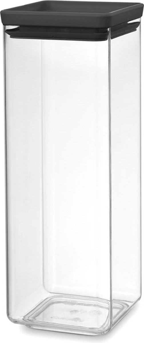 Brabantia Tasty+ Voorraadpot Stapelbaar - 2,5 L - Dark Grey 1 Brabantia Tasty+ Voorraadpot Stapelbaar - 2,5 L - Dark Grey