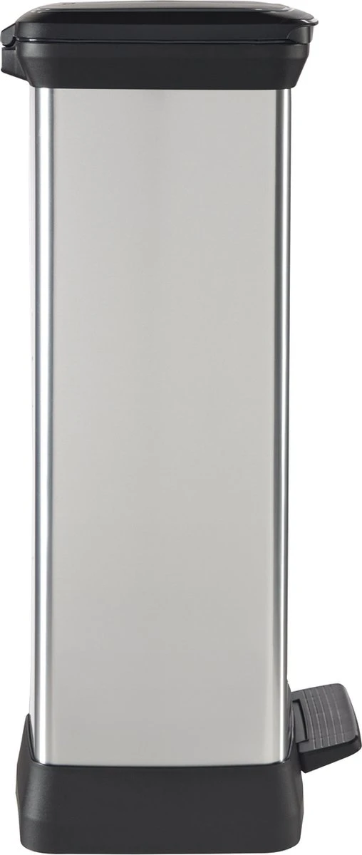 Curver Decobin Prullenbak- 50L - 39x29x72 Cm - Zilver Metallic 10 Curver Decobin Prullenbak- 50L - 39x29x72 Cm - Zilver Metallic - Afbeelding 10