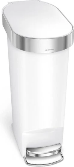 Afvalemmer, Slim, 40 Liter, Wit - Simplehuman