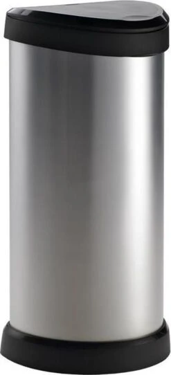 Curver Decobin Push Prullenbak - 40L - Metallic - Recycled Kunststof