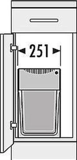 Hailo Tandem De Luxe - Inbouw Prullenbak - 31 Liter Inhoud - 25 X 40 X 49 Cm - Met 2 Compartimenten - Grijs -Thuis Opslag Winkel 580x1200 2