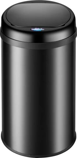 Monzana Prullenbak 56 Liter Inhoud - Met Sensor - RVS Zwart -Thuis Opslag Winkel 586x1200 1