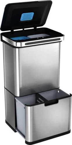 Prullenbak Met Sensor - 60 L - Afvalscheiding Vuilbak StangVollby Halden - RVS - 4 Vakken - Automatisch Lucht Filter - 60 Liter (2×18L + 2×12L) - Automatische Soft Close Deksel Met Infrarood Sensor - 4 Vaks Afvalemmer - Bacterie Filter - Design 19 Prullenbak Met Sensor - 60 L - Afvalscheiding Vuilbak StangVollby Halden - RVS - 4 Vakken - Automatisch Lucht Filter - 60 Liter (2×18L + 2×12L) - Automatische Soft Close Deksel Met Infrarood Sensor - 4 Vaks Afvalemmer - Bacterie Filter - Design -Thuis Opslag Winkel 596x1200 1