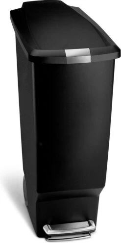 Simplehuman Slimline Prullenbak - 40 L - Plastic - Zwart -Thuis Opslag Winkel 598x1200