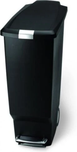 Simplehuman Slimline Prullenbak - 40 L - Plastic - Zwart -Thuis Opslag Winkel 614x1200