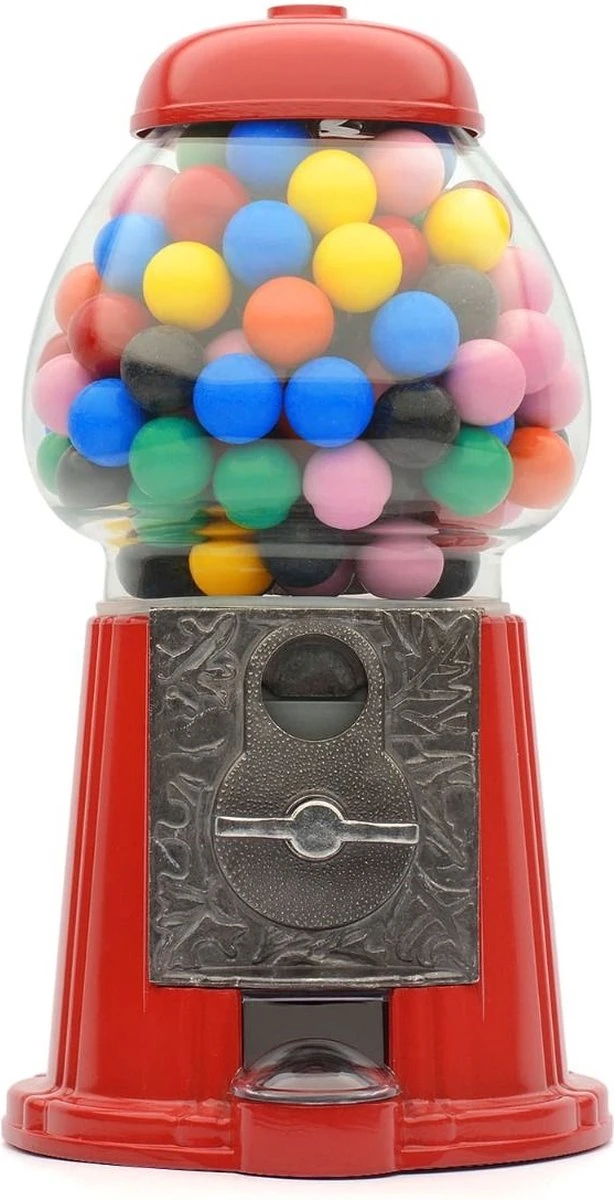 CKB Snoepautomaat Grote Retro Snoepmachine - Rode Kauwgomballen Automaat Snoepmachine Gumball Machine 18 CKB Snoepautomaat Grote Retro Snoepmachine - Rode Kauwgomballen Automaat Snoepmachine Gumball Machine - Afbeelding 18