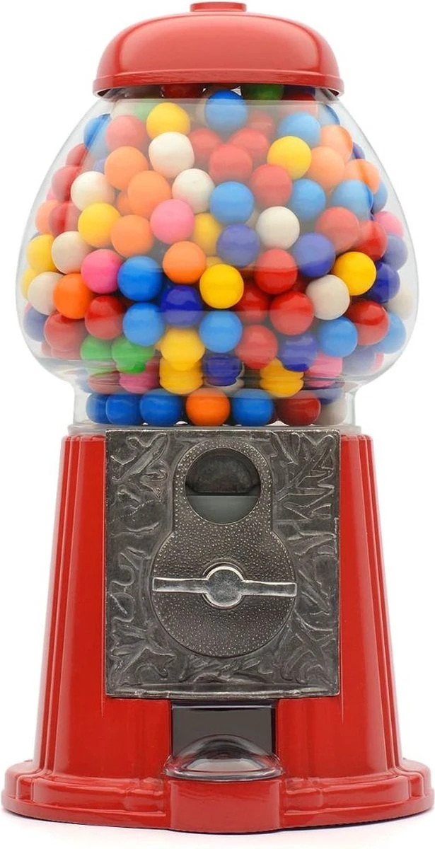 CKB Snoepautomaat Grote Retro Snoepmachine - Rode Kauwgomballen Automaat Snoepmachine Gumball Machine 8 CKB Snoepautomaat Grote Retro Snoepmachine - Rode Kauwgomballen Automaat Snoepmachine Gumball Machine - Afbeelding 8