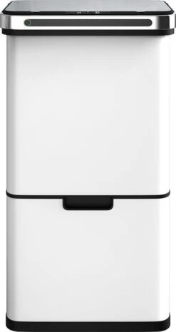 Homra DEXER Afvalscheiding Prullenbak - 4 Vakken - 60 Liter (2×18L + 2×12L) - Recycle Sensor Prullenbak - RVS Afvalemmer - Afvalscheidingsprullenbak - Design Keuken Afvalemmer - Automatische Lucht- En Bacterie Filter - Soft Close Deksel – Kleur Wit -Thuis Opslag Winkel 636x1200 3