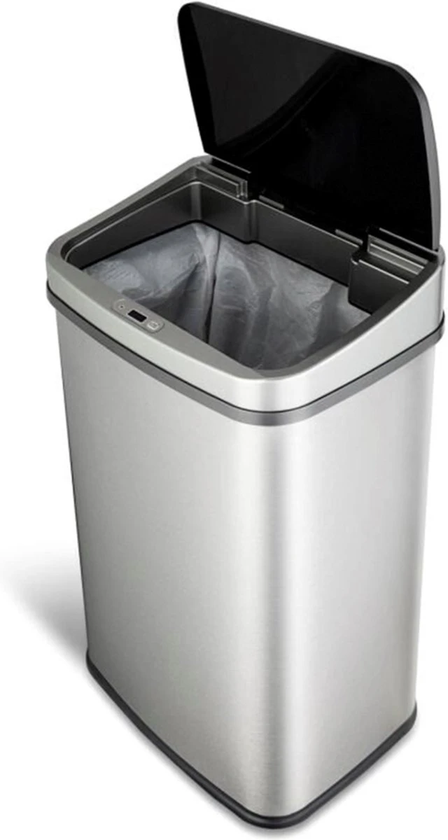 Homra LUX Prullenbak Met Sensor - Automatische Soft Close Deksel - 50 L - Hoogwaardig RVS - 50 Liter Vuilbak - Infrarood Bewegingssensor - Hygiënische Vuilnisbak - Vingerafdruk Bestendig - Sensor Prullenbak 1 Homra LUX Prullenbak Met Sensor - Automatische Soft Close Deksel - 50 L - Hoogwaardig RVS - 50 Liter Vuilbak - Infrarood Bewegingssensor - Hygiënische Vuilnisbak - Vingerafdruk Bestendig - Sensor Prullenbak