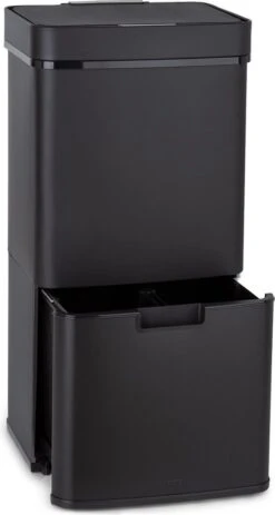 Royal Trash Matte Black Vuilnisemmer Met Sensor 72 L Rvs Matzwart