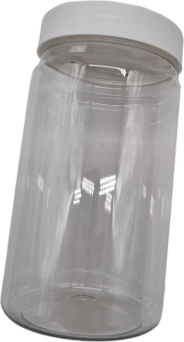 Ariko Jar | Lichtgewicht Kunststof Pot Met Schroefdeksel | 750ml | Potje Met Witte Deksel | Voorraadpot | Hervulbaar 6 Ariko Jar | Lichtgewicht Kunststof Pot Met Schroefdeksel | 750ml | Potje Met Witte Deksel | Voorraadpot | Hervulbaar - Afbeelding 6