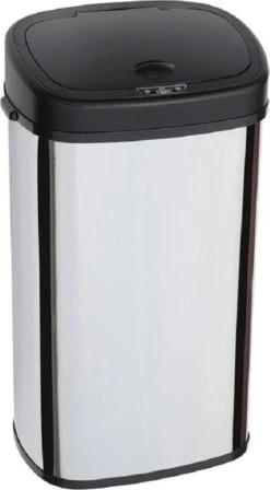 4cookz® Clever Square RVS Sensor Prullenbak - 58 Liter - 40x29x68cm