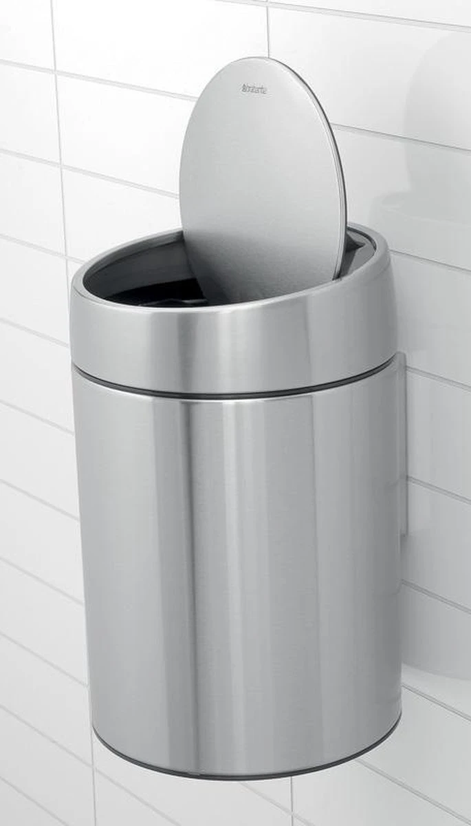 Brabantia Slide Bin Prullenbak - 5 L - Matt Black 8 Brabantia Slide Bin Prullenbak - 5 L - Matt Black - Afbeelding 8