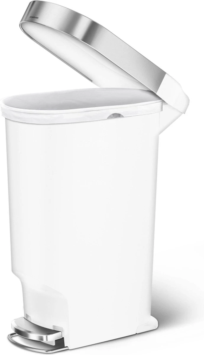 Afvalemmer, Slim, 40 Liter, Wit - Simplehuman 7 Afvalemmer, Slim, 40 Liter, Wit - Simplehuman - Afbeelding 7
