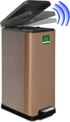 Casa Pura Prullenbak - Vuilnisbak - Zack - Afvalbak Voor Keuken - Brons - 15 L -Thuis Opslag Winkel 694x1200 1