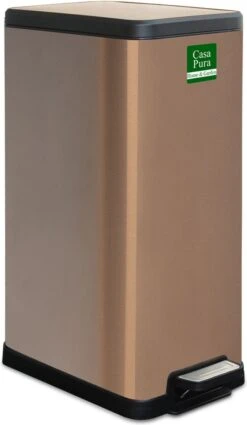 Casa Pura Prullenbak - Vuilnisbak - Zack - Afvalbak Voor Keuken - Brons - 15 L
