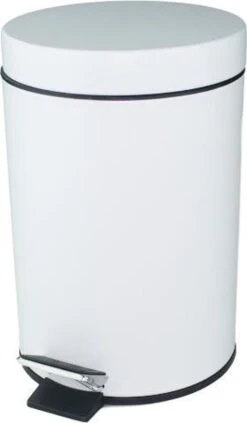 Merkloos Pedaalemmer - Wit - 3l - 25x16.5cm