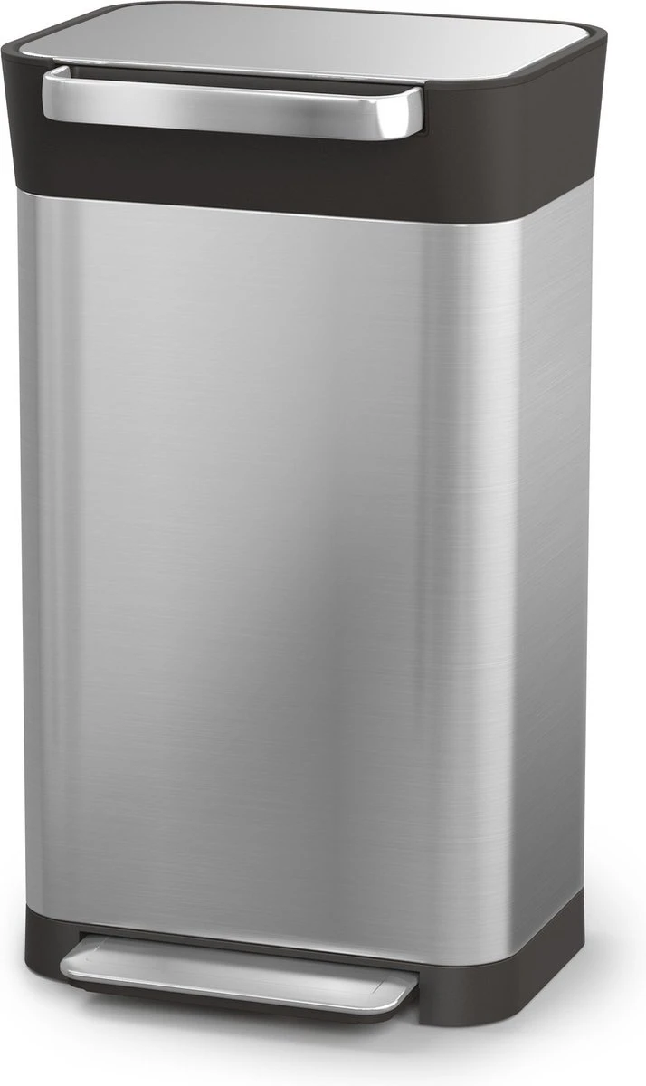 Joseph Joseph Intelligent Waste Prullenbak Titan Slim - RVS - 30 L - Zilver 1 Joseph Joseph Intelligent Waste Prullenbak Titan Slim - RVS - 30 L - Zilver