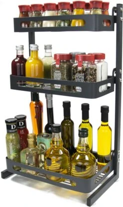 Chefs Cuisine Kruidenrek - Kruidenrek Staand - Keukenrek -aanrecht Organizer - Bureau Organizer - Keuken Organizers - Roestvrij Staal -Thuis Opslag Winkel 715x1200