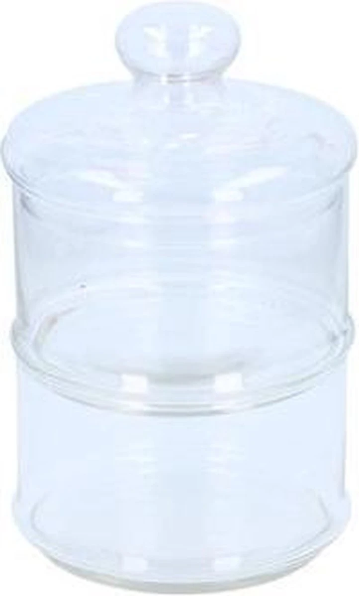 Bonbonnière/snoeppot - Glas - 2 Lagen - Ø16 Cm - Met Deksel 4 Bonbonnière/snoeppot - Glas - 2 Lagen - Ø16 Cm - Met Deksel - Afbeelding 4