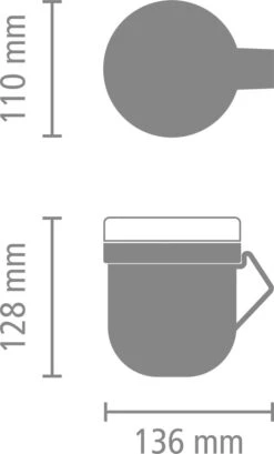 Brabantia Make & Take Soepbeker - 0,6 L - Kunststof - Dark Grey -Thuis Opslag Winkel 725x1200