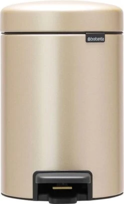 Brabantia NewIcon Prullenbak - 3 L - Metallic Gold -Thuis Opslag Winkel 728x1200 2
