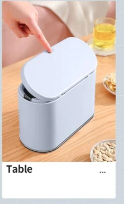 Merkloos Prullenbak Tafel - Prullenbak Auto - Prullenbak Badkamer - Klein - Wc - Afvalbak – Gray Blue - Auto - Bureau -Thuis Opslag Winkel 732x1200