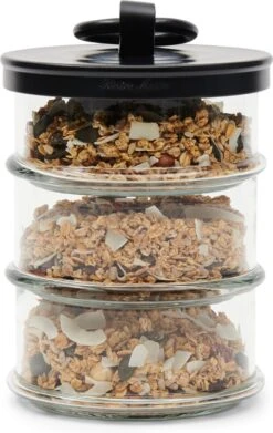 Riviera Maison Voorraadpotten Glas Met Deksel - Cordoba Triple Storage Jar - Zwart - 1 Stuks -Thuis Opslag Winkel 759x1200 1